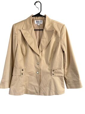 Daniele O Tan Cotton-Blend Notch Lapel Blazer